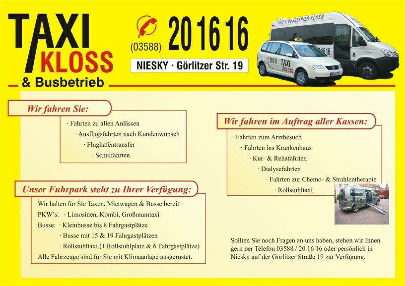 Taxi Kloss Niesky